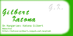 gilbert katona business card